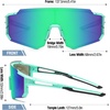 image:imageDUCO Kids Baseball Sunglasses for Boys Girls Age 616 Polarized  UV400 Protection Youth Cycling Goggles for Boys Girls Unbreakable Flexible Frame with Case amp Carry Case24 Mint Green Frame Revo Blue Lens
