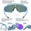 image:imageDUCO Kids Baseball Sunglasses for Boys Girls Age 616 Polarized  UV400 Protection Youth Cycling Goggles for Boys Girls Unbreakable Flexible Frame with Case amp Carry Case13 Light Blue Frame Revo Purple Lens