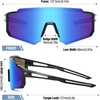 image:imageDUCO Kids Baseball Sunglasses for Boys Girls Age 616 Polarized  UV400 Protection Youth Cycling Goggles for Boys Girls Unbreakable Flexible Frame with Case amp Carry Case20 Black Frame Revo Blue Lens