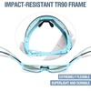 image:imageDUCO Kids Baseball Sunglasses for Boys Girls Age 616 Polarized  UV400 Protection Youth Cycling Goggles for Boys Girls Unbreakable Flexible Frame with Case amp Carry Case13 Light Blue Frame Revo Purple Lens