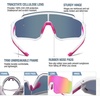 image:imageDUCO Kids Baseball Sunglasses for Boys Girls Age 616 Polarized  UV400 Protection Youth Cycling Goggles for Boys Girls Unbreakable Flexible Frame with Case amp Carry Case27 White Frame Revo Pink Lens