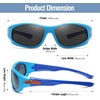 image:imageDUCO Kids Sunglasses Boys Girls Sports Polarized Sunglasses Youth Baseball for Kids UV Protection Age 610