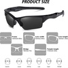 image:imageDUCO Little Kids Sunglasses Age 47 Unbreakable Polarized Cycling Glasses with Case amp Strap K014Black Frame Black Temple