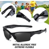 image:imageDUCO Little Kids Sunglasses Age 47 Unbreakable Polarized Cycling Glasses with Case amp Strap K014Black Frame Black Temple