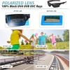 image:imageDUCO Little Kids Sunglasses Age 47 Unbreakable Polarized Cycling Glasses with Case amp Strap K014Black Frame Black Temple