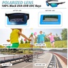 image:imageDUCO Little Kids Sunglasses Age 47 Unbreakable Polarized Cycling Glasses with Case amp Strap K014Black Frame Green Lens