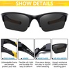 image:imageDUCO Little Kids Sunglasses Age 47 Unbreakable Polarized Cycling Glasses with Case amp Strap K014Black Frame Yellow Temple
