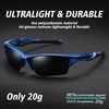 image:imageDUCO Little Kids Sunglasses Age 47 Unbreakable Polarized Cycling Glasses with Case amp Strap K014Blue