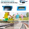 image:imageDUCO Little Kids Sunglasses Age 47 Unbreakable Polarized Cycling Glasses with Case amp Strap K014Blue Frame Blue Temple