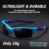 image:imageDUCO Little Kids Sunglasses Age 47 Unbreakable Polarized Cycling Glasses with Case amp Strap K014Blue Frame Blue Temple