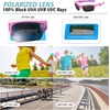 image:imageDUCO Little Kids Sunglasses Age 47 Unbreakable Polarized Cycling Glasses with Case amp Strap K014Pink Frame Purple Temple