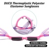 image:imageDUCO Little Kids Sunglasses Age 47 Unbreakable Polarized Cycling Glasses with Case amp Strap K014Pink Frame Purple Temple