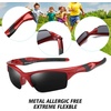 image:imageDUCO Little Kids Sunglasses Age 47 Unbreakable Polarized Cycling Glasses with Case amp Strap K014Red