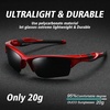image:imageDUCO Little Kids Sunglasses Age 47 Unbreakable Polarized Cycling Glasses with Case amp Strap K014Red