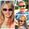 image:imageDUCO Little Kids Sunglasses Age 47 Unbreakable Polarized Cycling Glasses with Case amp Strap K014White Frame Red Temple