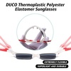 image:imageDUCO Little Kids Sunglasses Age 47 Unbreakable Polarized Cycling Glasses with Case amp Strap K014White Frame Red Temple