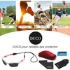 image:imageDUCO Little Kids Sunglasses Age 47 Unbreakable Polarized Cycling Glasses with Case amp Strap K014White Frame Red Temple