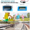 image:imageDUCO Little Kids Sunglasses Age 47 Unbreakable Polarized Cycling Glasses with Case amp Strap K014White Frame Red Temple