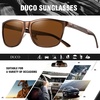 image:imageDUCO Mens Sports Polarized AlMg Metal Frame Sunglasses UV Protection Sunglasses for Men 8200Brown