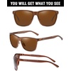 image:imageDUCO Mens Sports Polarized AlMg Metal Frame Sunglasses UV Protection Sunglasses for Men 8200Brown