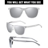 image:imageDUCO Mens Sports Polarized AlMg Metal Frame Sunglasses UV Protection Sunglasses for Men 8200Silver