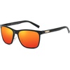 image:imageDUCO Mens Sunglasses Polarized UV Protection Retro Rectangular Frame Sun Glasses for Driving Fishing 100 UV Blocking 3029HBlack