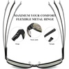 image:imageDUCO Mens Sunglasses Polarized UV Protection Retro Rectangular Frame Sun Glasses for Driving Fishing 100 UV Blocking 3029HBlack Frame Revo Green Lens