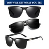 image:imageDUCO Mens Sunglasses Polarized UV Protection Retro Rectangular Frame Sun Glasses for Driving Fishing 100 UV Blocking 3029HGray