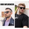 image:imageDUCO Mens Sunglasses Polarized UV Protection Retro Rectangular Frame Sun Glasses for Driving Fishing 100 UV Blocking 3029HGray