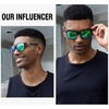 image:imageDUCO Mens Sunglasses Polarized UV Protection Retro Rectangular Frame Sun Glasses for Driving Fishing 100 UV Blocking 3029HGunmetal Frame Revo Green Lens