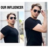 image:imageDUCO Mens Sunglasses Retro Oversized Metal Frame Vintage Polarized Sunglasses for Women Fashion Shades UV Protection DC3039Gold Frame Grey Lens