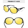 image:imageDUCO Night Driving Glasses Antiglare Eyewear Classic Polarized HD Night Vision Glasses For Women A01Black Frame Night Vision