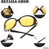 image:imageDUCO Night Driving Glasses Antiglare Eyewear Classic Polarized HD Night Vision Glasses For Women B02Brown Frame Night Vision