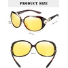 image:imageDUCO Night Driving Glasses Antiglare Eyewear Classic Polarized HD Night Vision Glasses For Women B02Brown Frame Night Vision