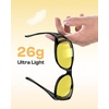 image:imageDUCO Night Driving Glasses Night Vision Glasses Fit Over Glasses for Men Women Polarized AntiGlare Pro Yellow Lens 8953YA02m Size Matte Black Frame Night Vision Lens