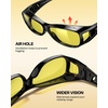 image:imageDUCO Night Driving Glasses Night Vision Glasses Fit Over Glasses for Men Women Polarized AntiGlare Pro Yellow Lens 8953YA02m Size Matte Black Frame Night Vision Lens