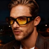 image:imageDUCO Night Driving Glasses Night Vision Glasses Fit Over Glasses for Men Women Polarized AntiGlare Pro Yellow Lens 8953YA02m Size Matte Black Frame Night Vision Lens