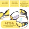 image:imageDUCO Night Driving Glasses Night Vision Glasses Fit Over Glasses for Men Women Polarized AntiGlare Pro Yellow Lens 8953YA03m Size Transparent Grey Frame Night Vision Lens