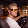 image:imageDUCO Night Driving Glasses Night Vision Glasses Fit Over Glasses for Men Women Polarized AntiGlare Pro Yellow Lens 8953YA04m Size Wine Red Frame Night Vision Lens