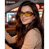 image:imageDUCO Night Driving Glasses Night Vision Glasses Fit Over Glasses for Men Women Polarized AntiGlare Pro Yellow Lens 8953YA04m Size Wine Red Frame Night Vision Lens