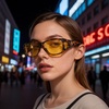 image:imageDUCO Night Driving Glasses Night Vision Glasses Fit Over Glasses for Men Women Polarized AntiGlare Pro Yellow Lens 8953YA07m Size Tortoise Frame Night Vision Lens