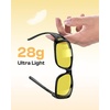 image:imageDUCO Night Driving Glasses Night Vision Glasses Fit Over Glasses for Men Women Polarized AntiGlare Pro Yellow Lens 8953YB01l Size Black Frame Night Vision Lens