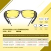 image:imageDUCO Night Driving Glasses Night Vision Glasses Fit Over Glasses for Men Women Polarized AntiGlare Pro Yellow Lens 8953YB03l Size Transparent Grey Frame Night Vision Lens