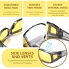 image:imageDUCO Night Driving Glasses Night Vision Glasses Fit Over Glasses for Men Women Polarized AntiGlare Pro Yellow Lens 8953YB03l Size Transparent Grey Frame Night Vision Lens