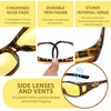 image:imageDUCO Night Driving Glasses Night Vision Glasses Fit Over Glasses for Men Women Polarized AntiGlare Pro Yellow Lens 8953YB07l Size Tortoise Frame Night Vision Lens
