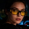 image:imageDUCO Night Driving Glasses Night Vision Glasses Fit Over Glasses for Men Women Polarized AntiGlare Pro Yellow Lens 8953YB07l Size Tortoise Frame Night Vision Lens