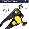 image:imageDUCO Night Driving Glasses Night Vision Glasses Fit Over Glasses for Men Women Polarized AntiGlare Pro Yellow Lens 8953YC01black Frame Night Vision Lens