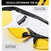 image:imageDUCO Night Driving Glasses Night Vision Glasses for Men Women Polarized AntiGlare UV400 Metal Frame Yellow Lens 8125YBright Black Frame Night Vision Lens