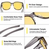 image:imageDUCO Night Driving Glasses Women Fit Over Glasses Night Vision Goggles Light Weight TR90 Frame Anti Glare Lens ATransparent Gray Frame Night Vision Lens
