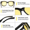 image:imageDUCO Night Driving Glasses Women Fit Over Glasses Night Vision Goggles Light Weight TR90 Frame Anti Glare Lens BBlack Frame Night Vision Lens